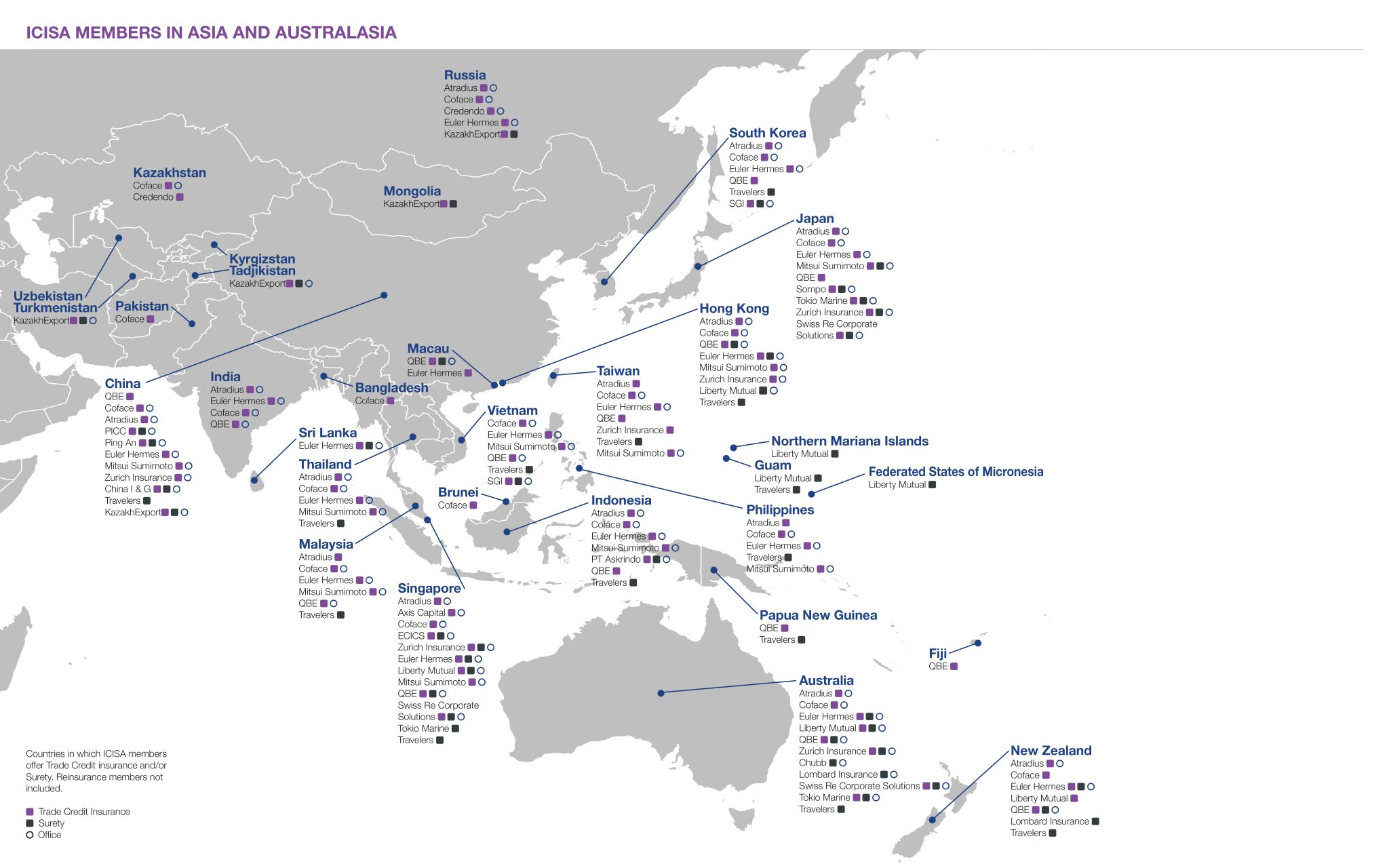 ICISA Members in Asia Australasia scaled 1